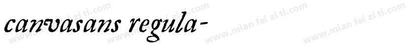 canvasans regula字体转换